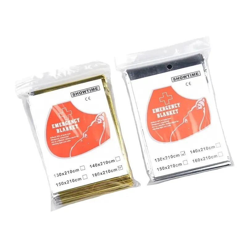 Four (4) Emergency BLANKETS Thermal Survival Safety Insulating Mylar 84″ X52″