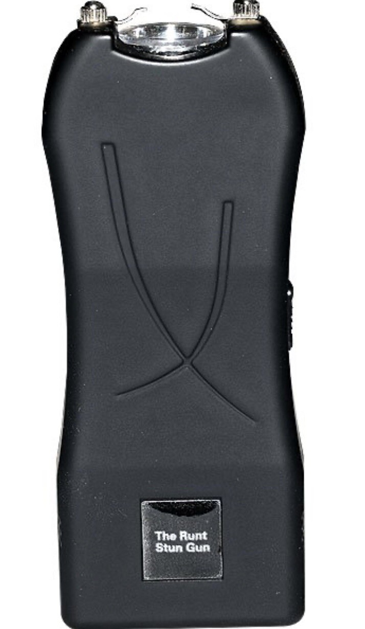 COMBO Police Defense STUN GUN Leather PEPPER SPRAY Rechargeable LED HIGH POWER