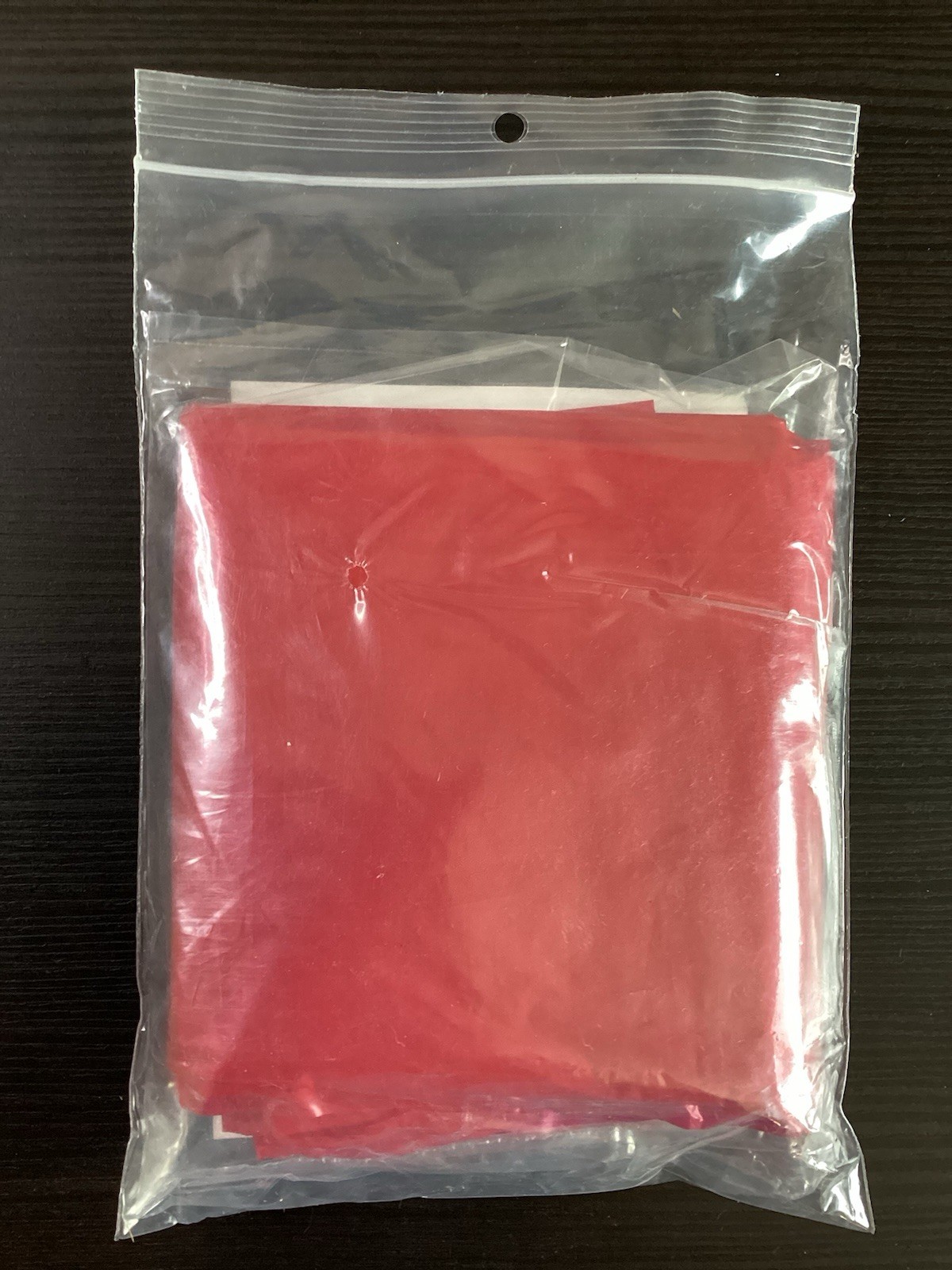 Wilcor Red Emergency Poncho -One Size Fits Most -Hood -Reusable -Light Weight
