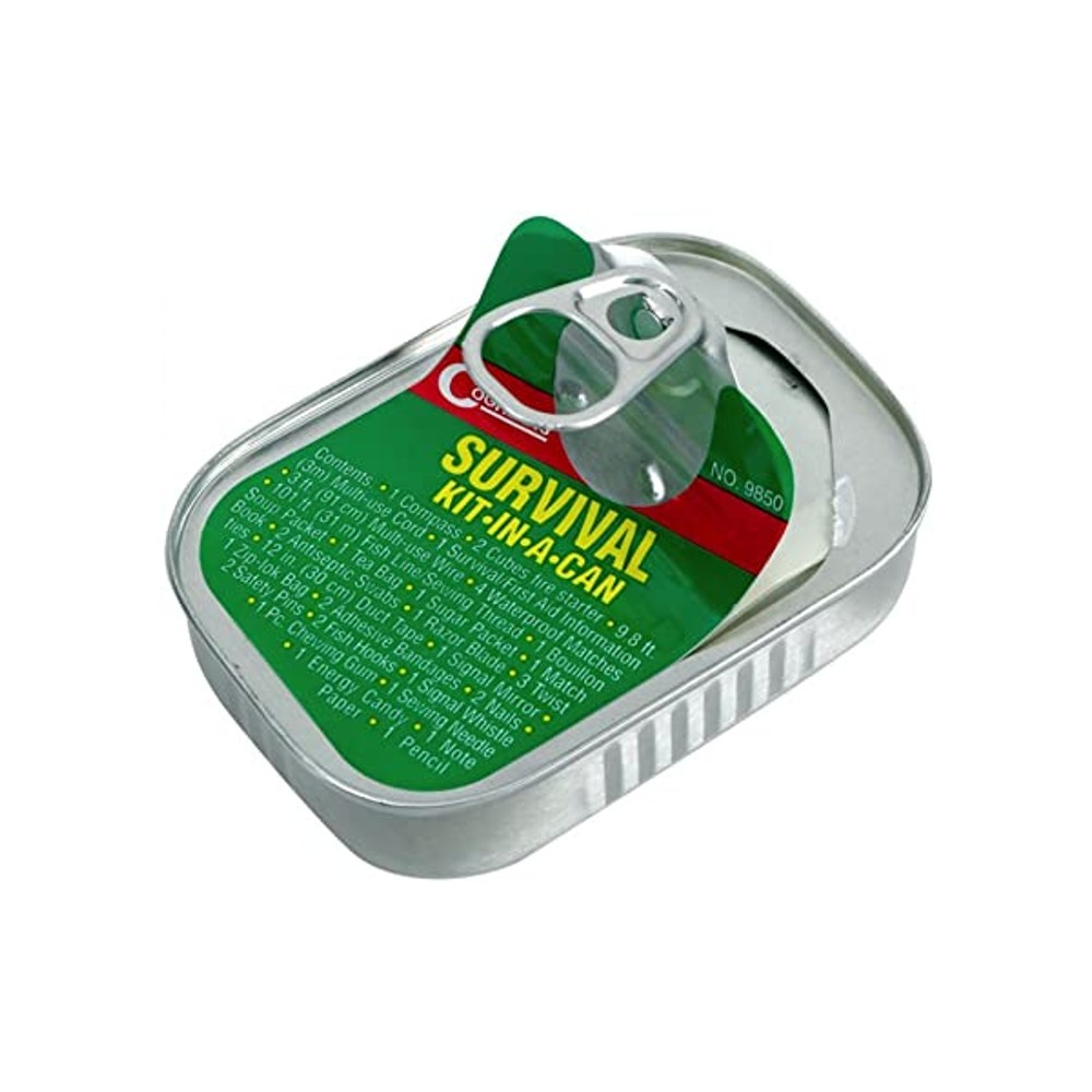 Emergency Survival Kit Contains 30 Items in a Waterproof Can, 9 x 5 x 1 inch