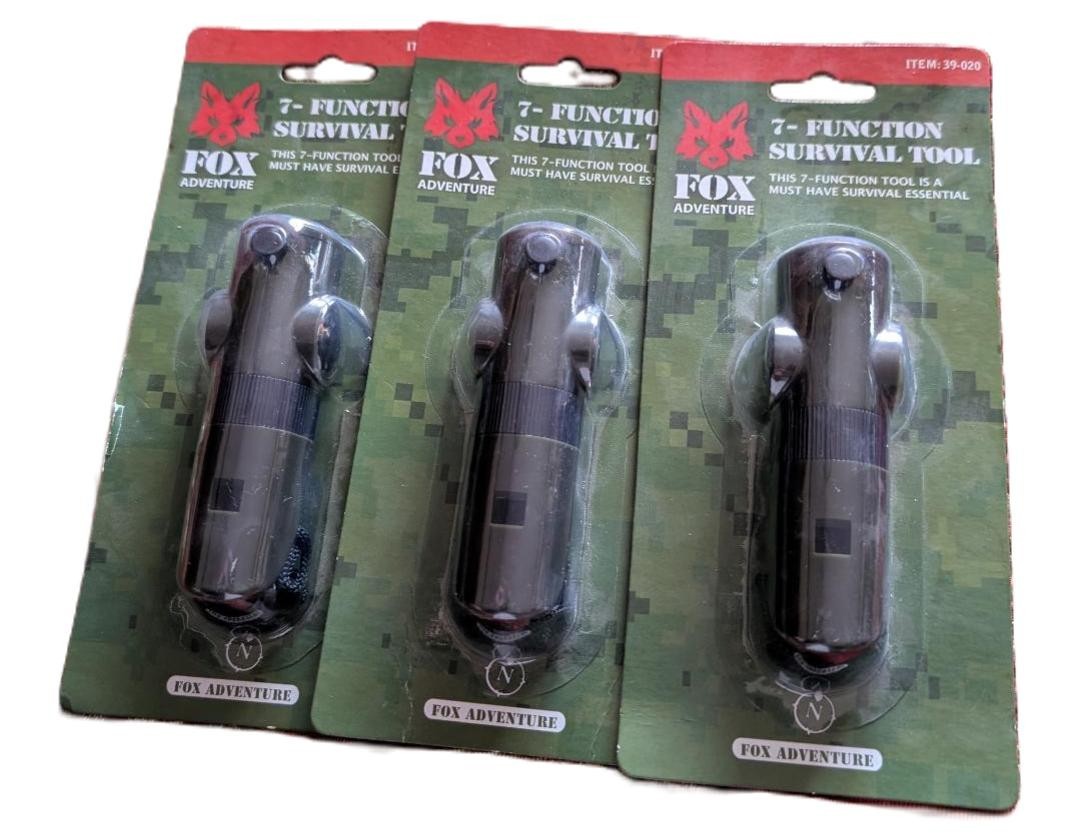 Survival Tool 7-Function For All Season Outdoor Activities (You will receive (3)