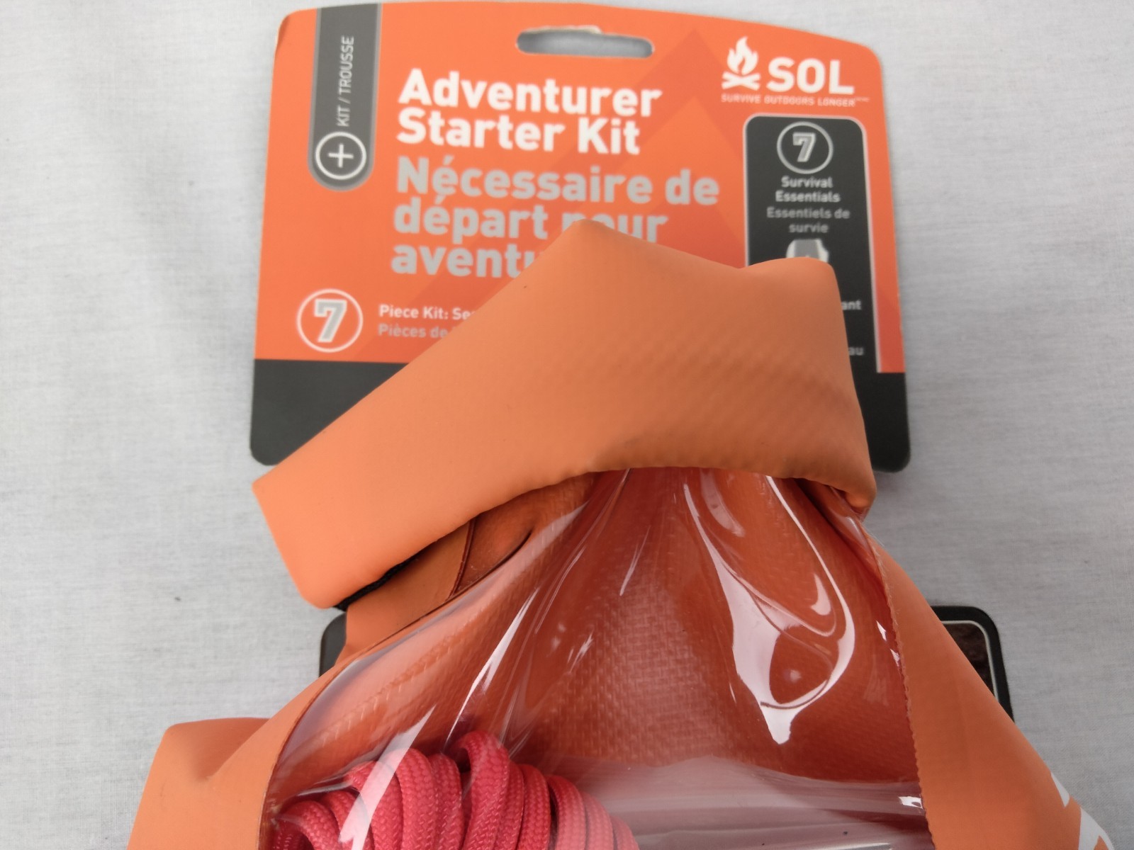 SOL Adventurer 7 pc. Survival Essential Starter Kit Brand New For Hiking & More!