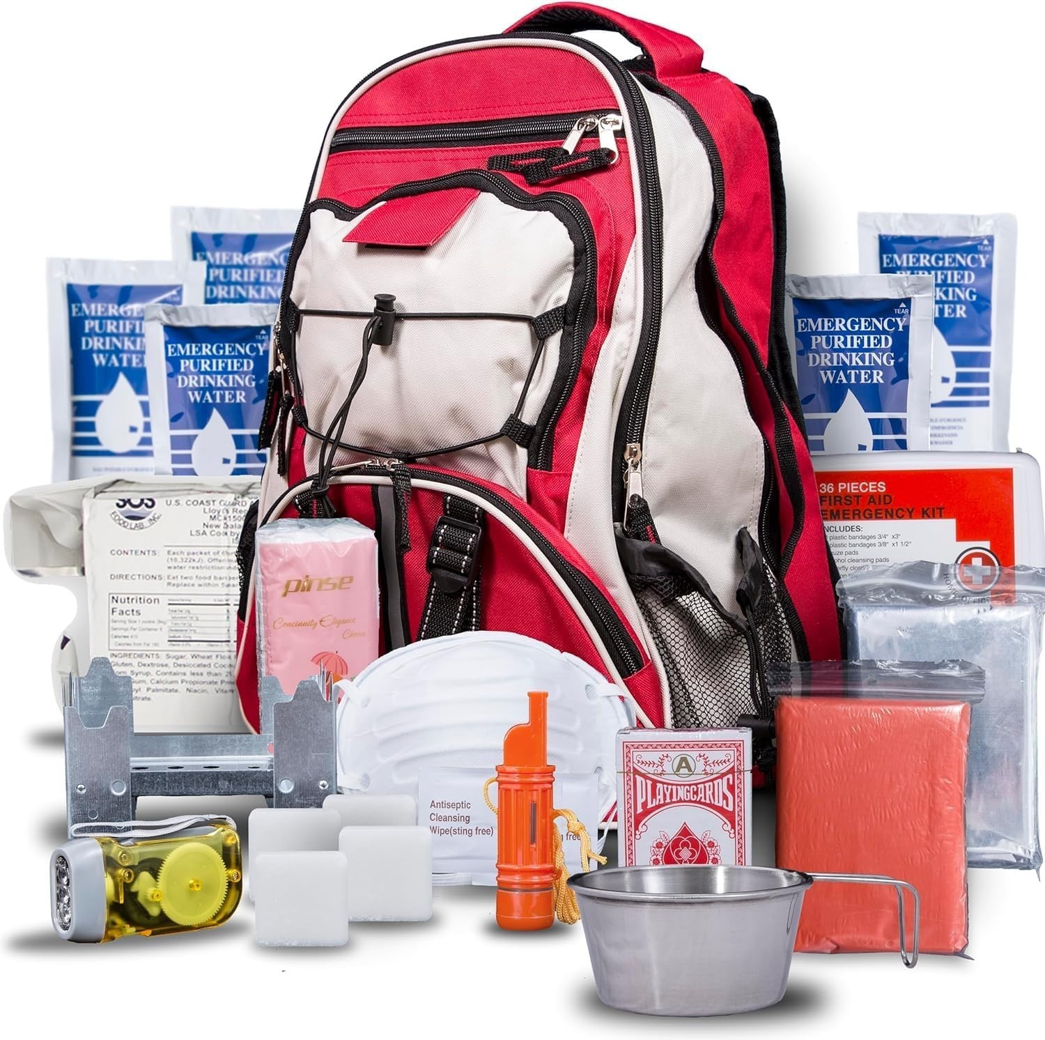 Emergency Backpack Survival Kit Pro Series 72 Hour Water Food First Aid Trekking