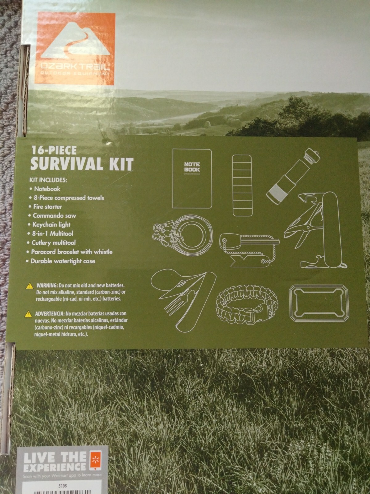 OZARK TRAIL 16 PIECE SURVIVAL KIT PINK FIRE STARTER COMMANDO SAW MORE NEW