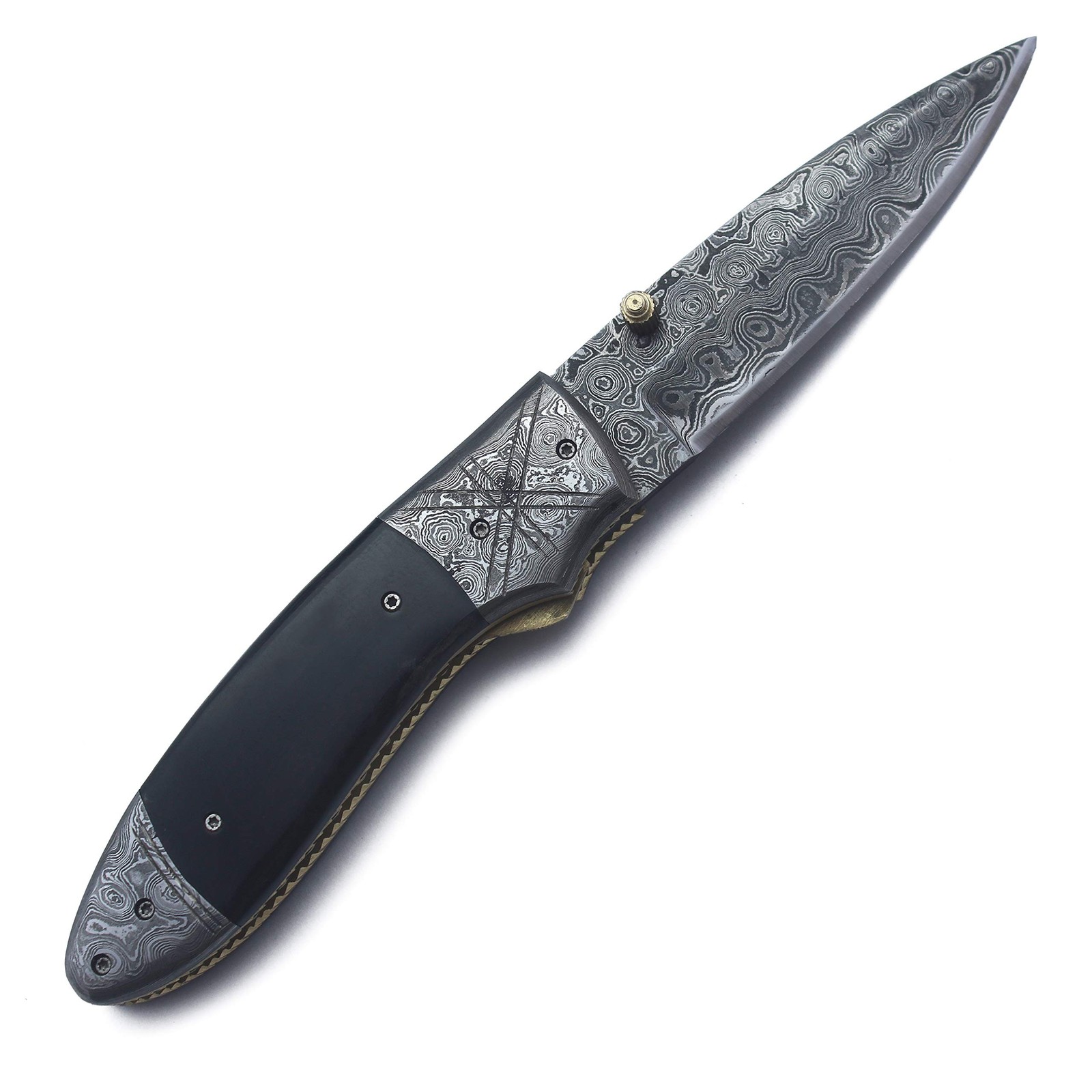 Damascus Folding Tactical Knife – Best Choice for EDC, Hunting, Survival,