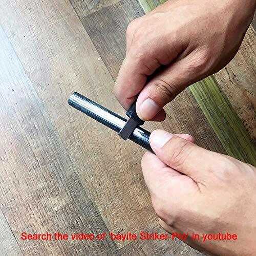 4″Survival Ferrocerium Drilled Flint Fire Starter,Ferro Rod Kit Paracord Handle