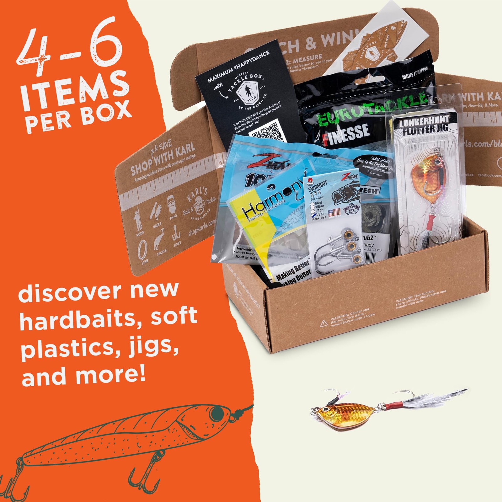 Catch Co Mystery Tackle Box Inshore Saltwater Fishing Kit | Small, Red