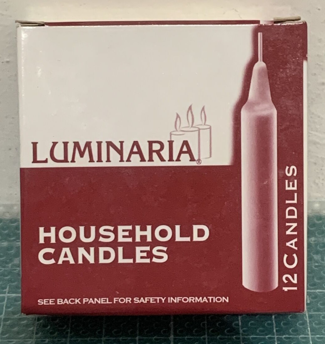 12 White Emergency Household Candles Blackout Storm Camping Survival