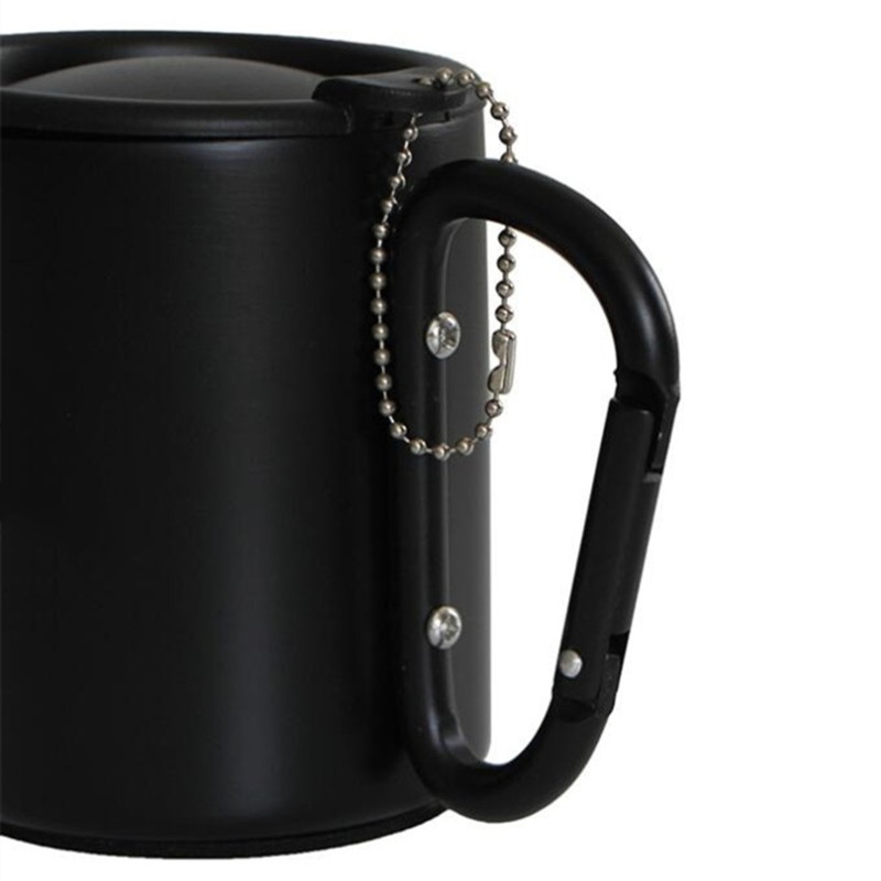 Carabiner Hook Handle Mug with Lid Outdoor Travel Coffee Mug Camping Hiking Cup