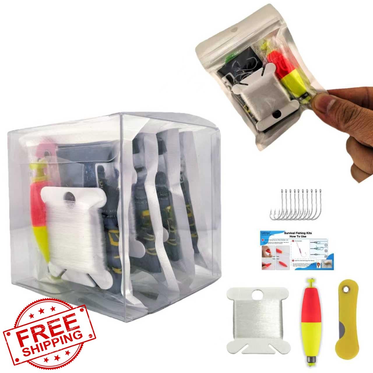 LoDinpo Mini Survival Fishing Kit 4pic