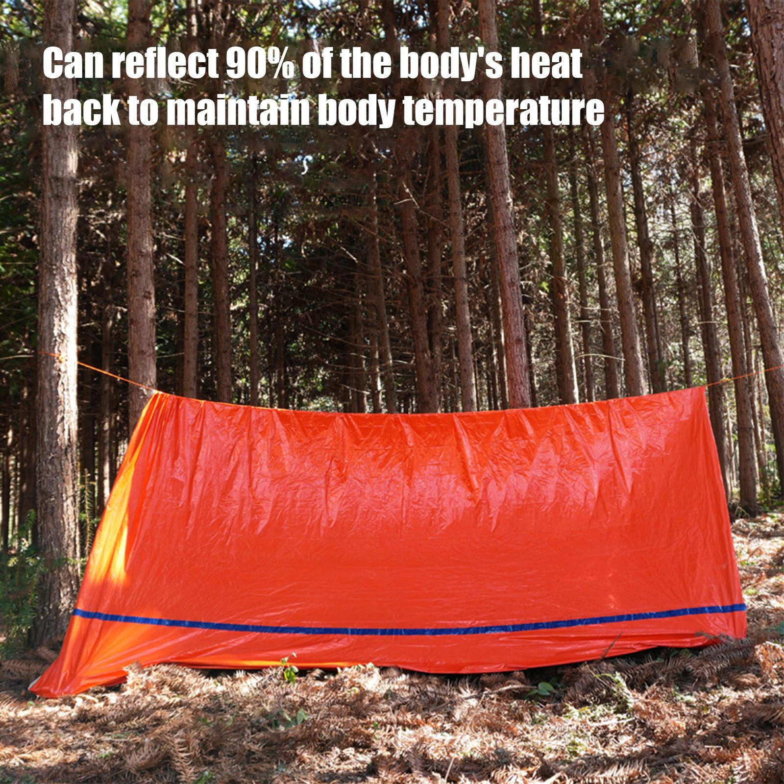 Emergency Tent Blanket Sleeping Bag Survival Reflective Shelter Outdoor Camping