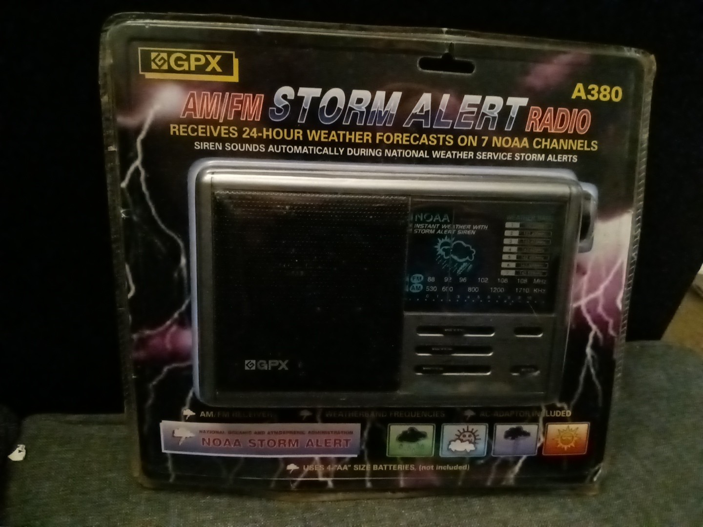 GPX AM/FM Storm Alert Radio Model A380S New Sealed