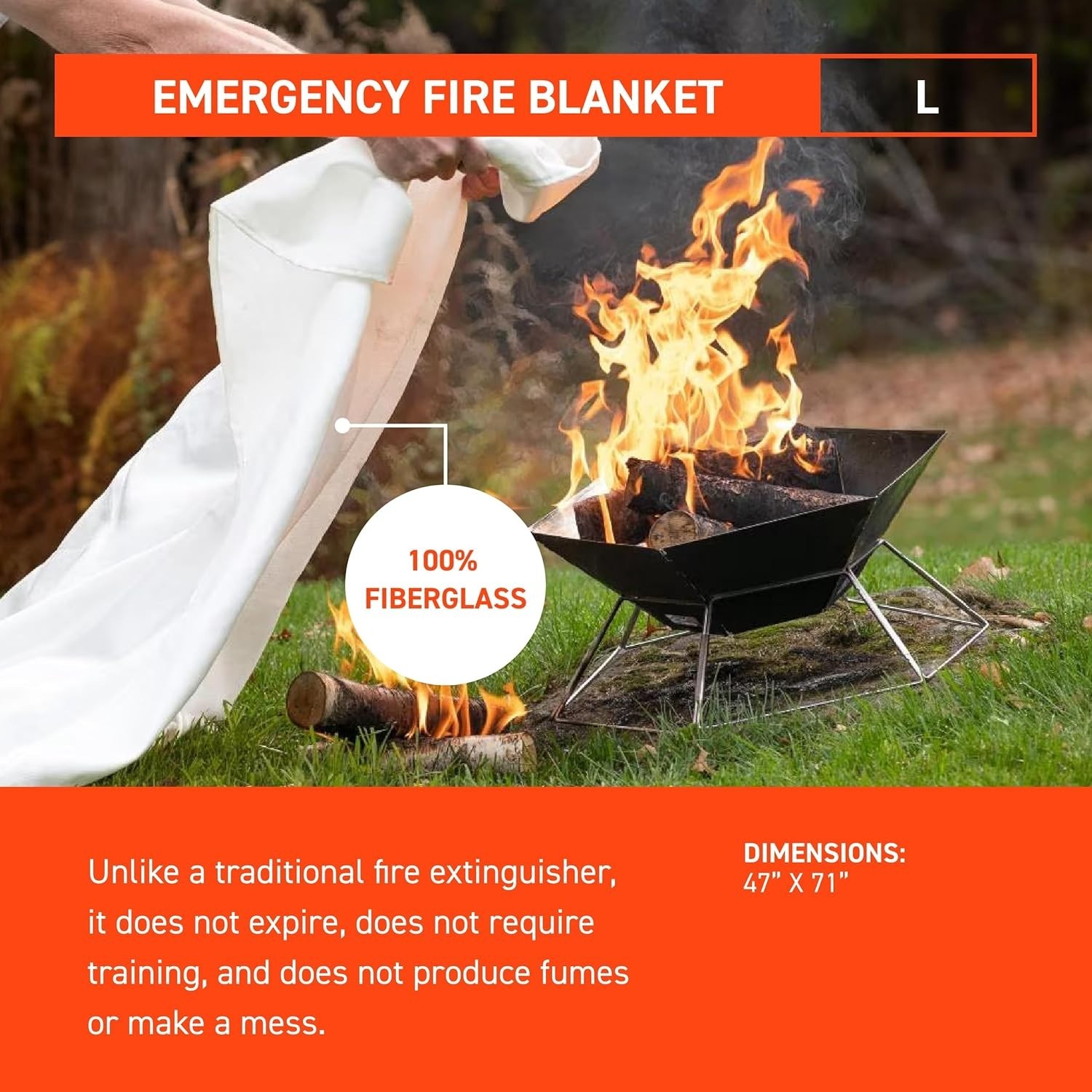 S.O.L. Survive Outdoors Longer Emergency Fire Safe Fire Blanket