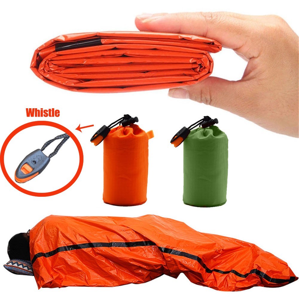 Emergency Survival Sleeping Bag Waterproof Thermal Mylar Outdoor Rescue Gear