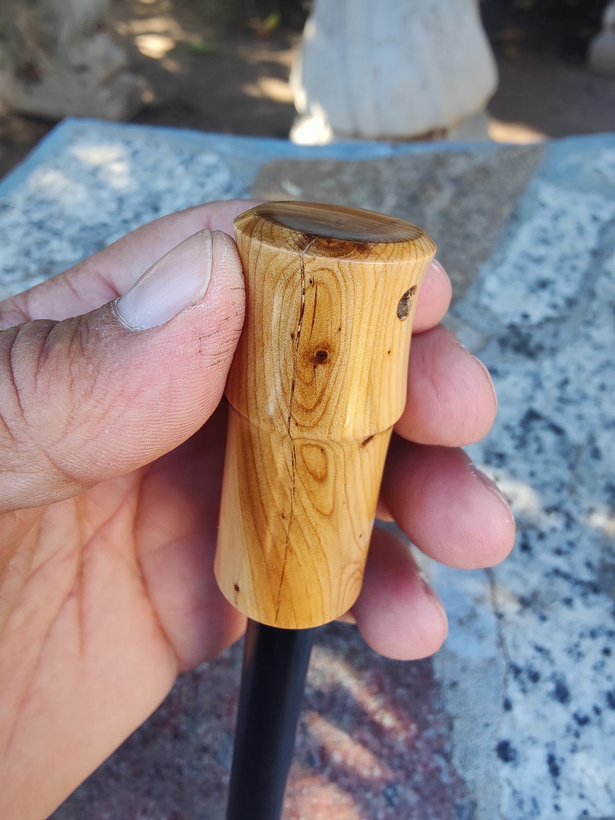 bushcraft 5″ x 1/2 ” ferrocerium rod yew wood handle | Ferro rod | mischmetal