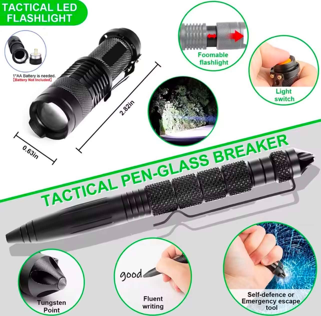 Professional Emergency Survival Kit Gear Camping Multifunction Tactical Defence