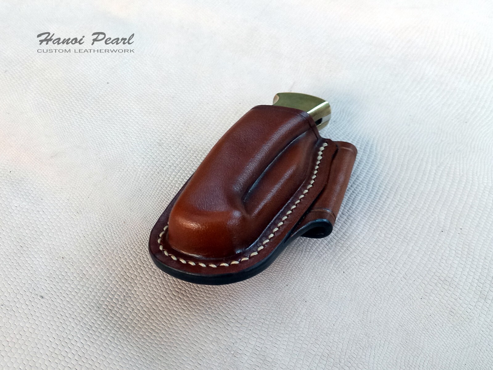 Custom Left Handed Scout Carry Leather Sheath for Buck 112 Ranger