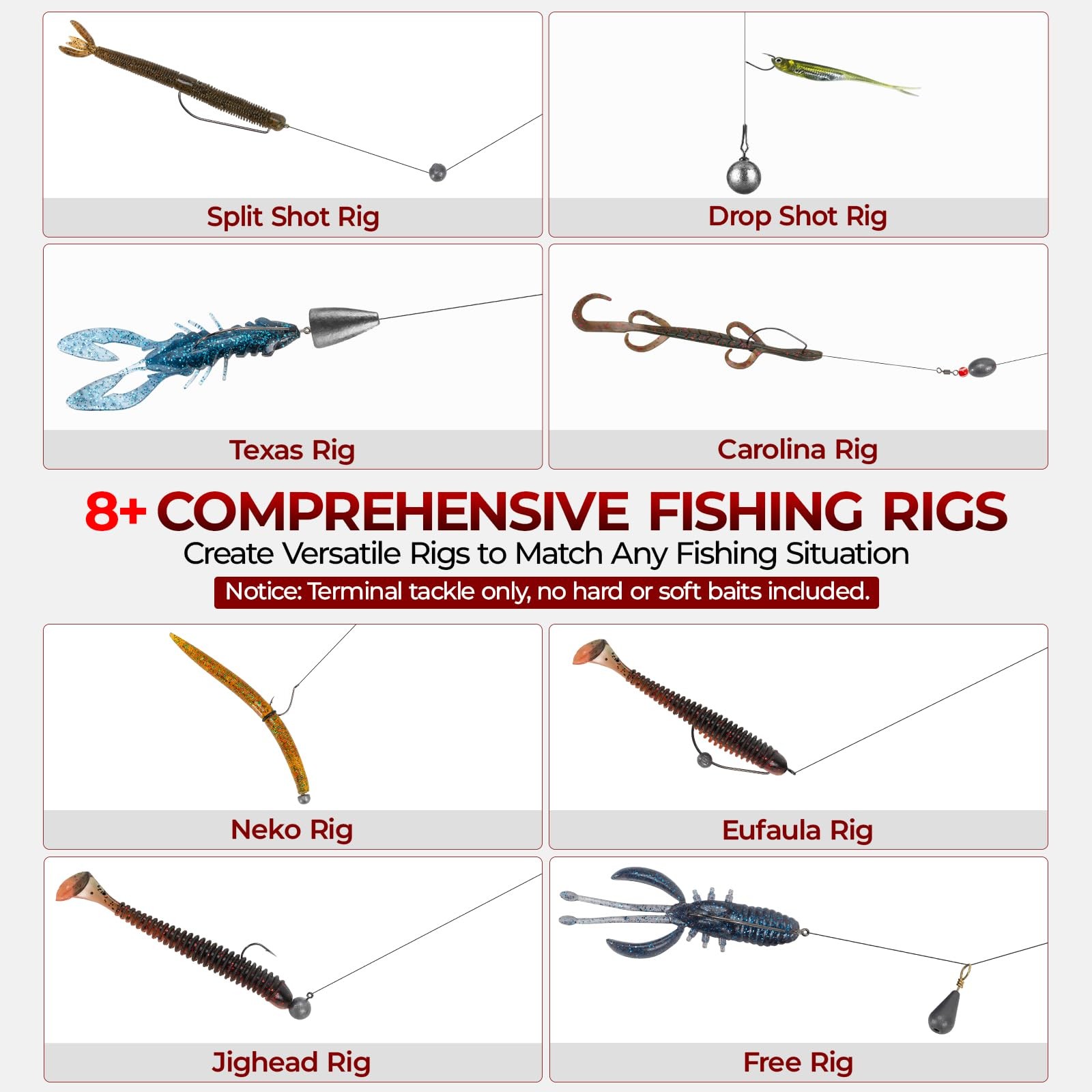 MadBite by KastKing Freshwater Terminal Tackle Kits, 182 pcs, Fishing Medium