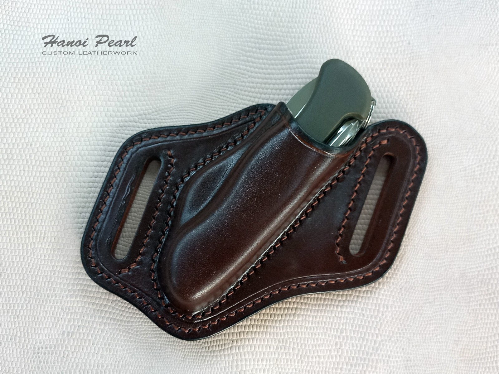 Custom Leather Sheath for Victorinox Soldier 08 or similar 111mm versions
