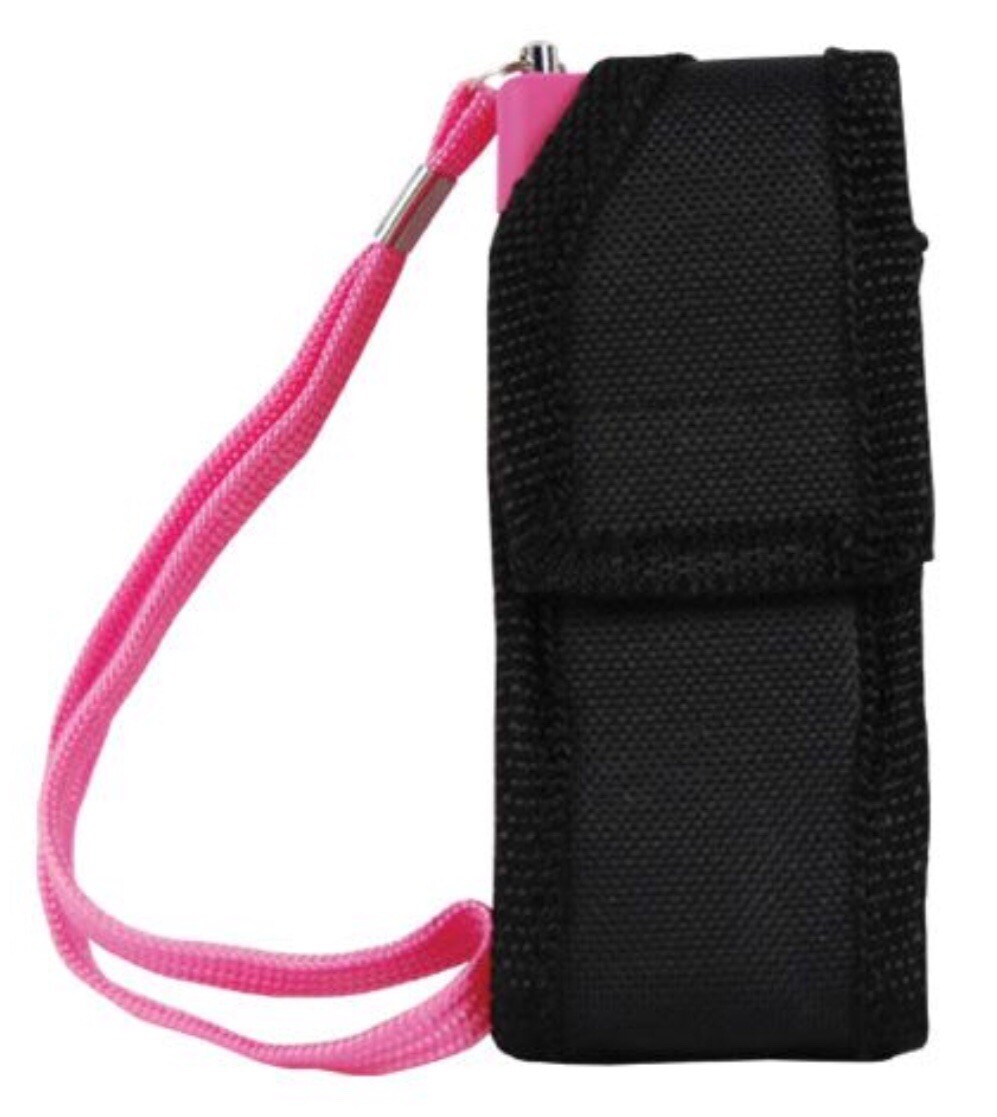 Mini Hand Pocket WOMEN Stun Gun PINK Rechargeable 80 Million Volt LED w/ HOLSTER