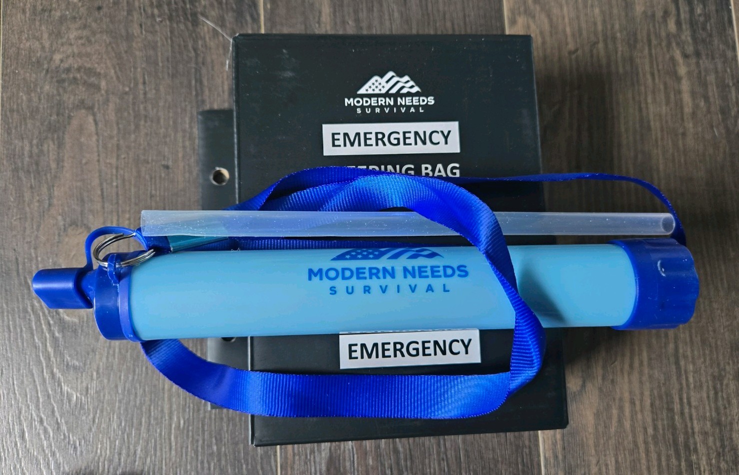 Modern Needs Survival Kit. Emergency Sleeping Bags (2) And A Ready Filter Straw