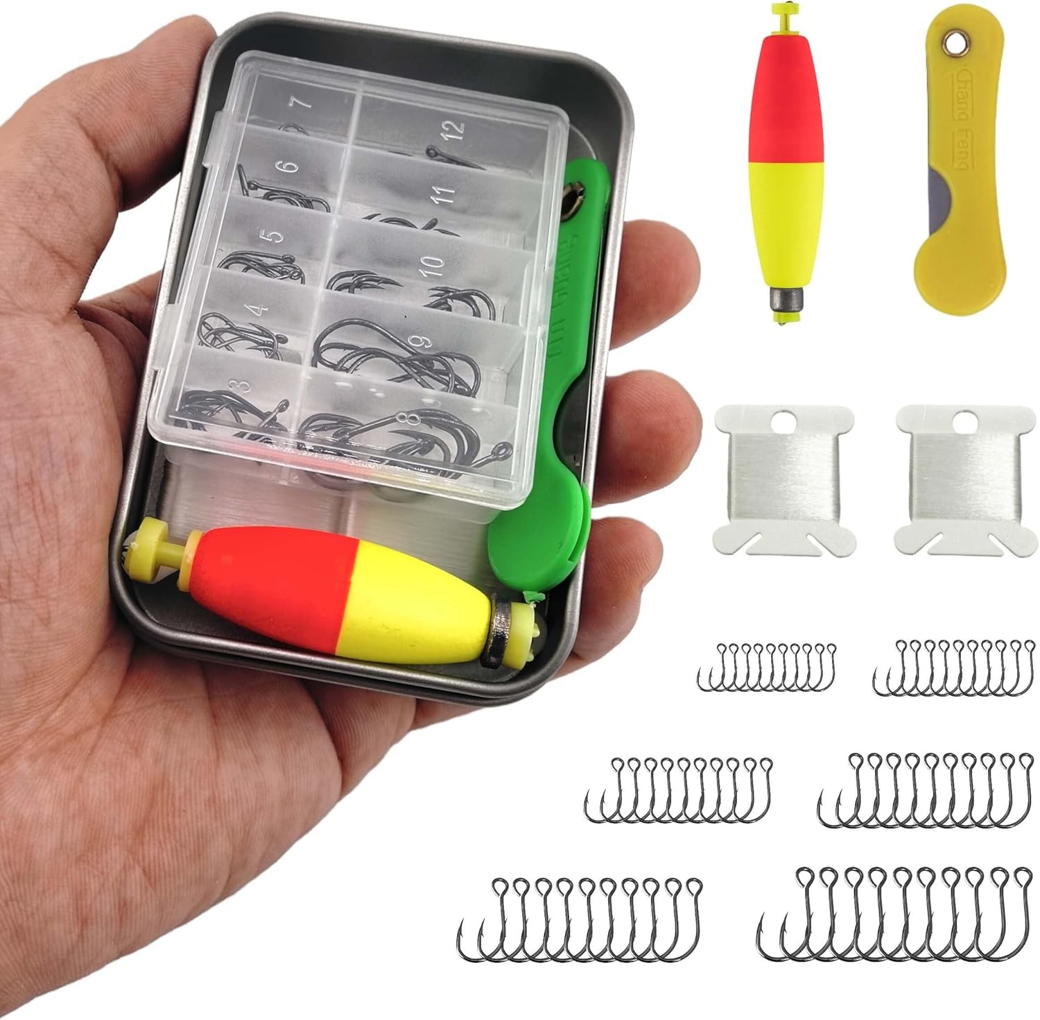 Mini Survival Fishing Kit–Compact Emergency Gear for Camping,Hiking,Bushcraft,
