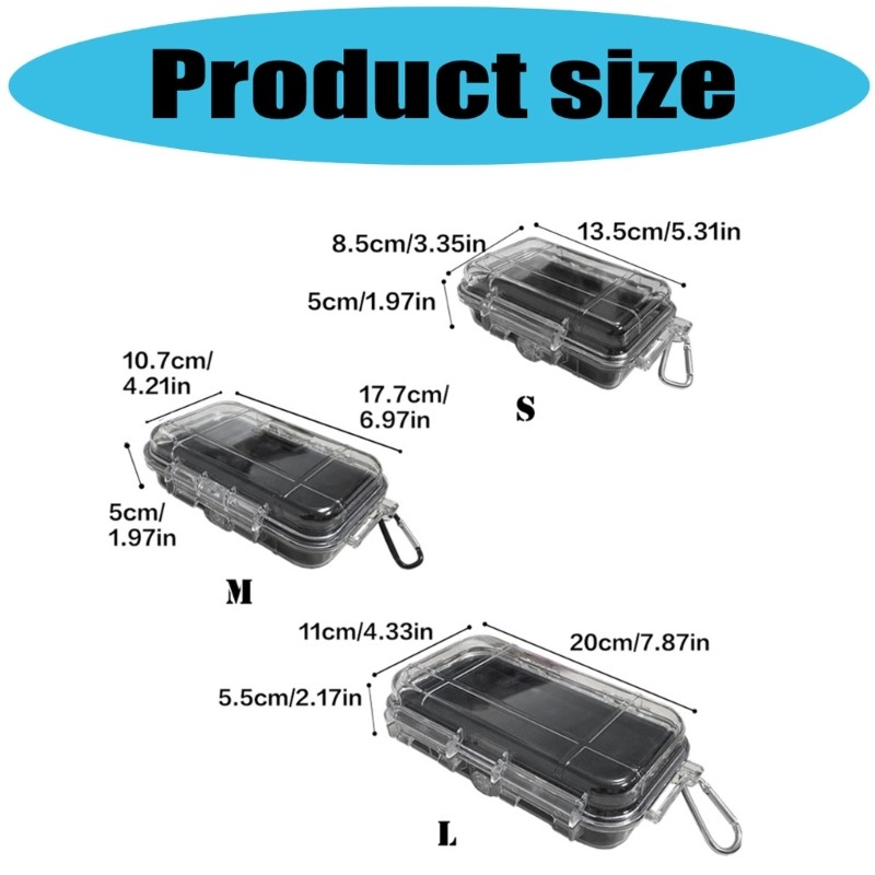 Waterproof Crush Resistant Storage Box for Outdoor Camping Hiking Essential