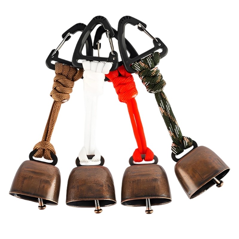 Outdoor Bear Bells Loud Cast Iron Cowbell For Hiking Camping And Pet Safety