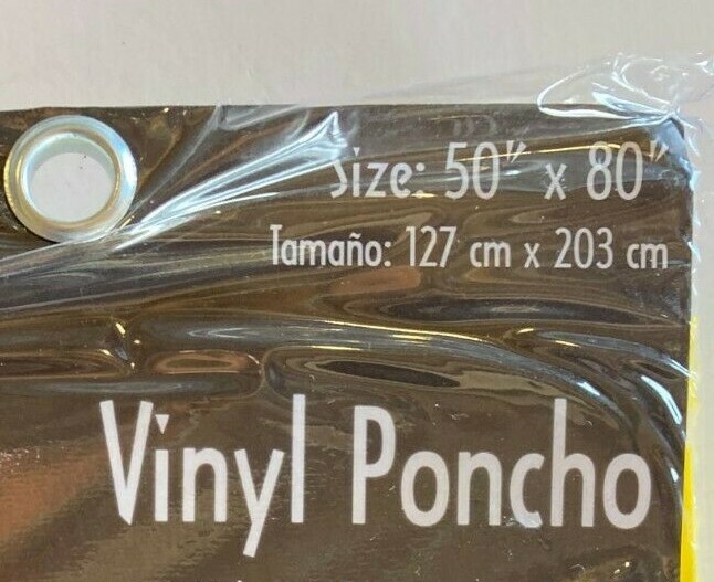 TEXSPORT AUTHENTIC ADVENTURE GEAR VINYL PONCHO 50″ x 80″ WITH HOOD NEW.@@@@@@@@@