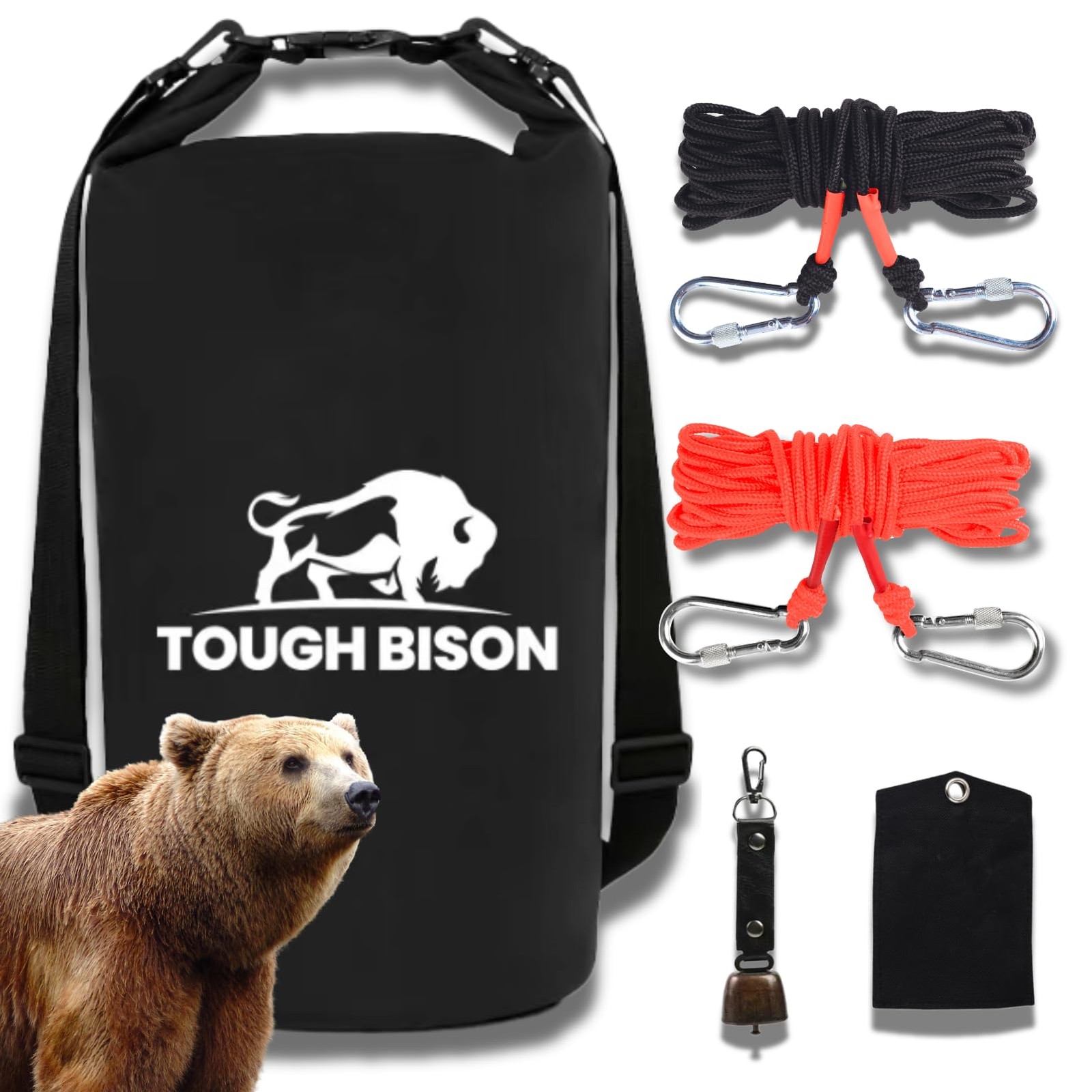 Bear Bag Hanging Kit – 10L Waterproof Bear Proof Food Storage Bag, 2 Straps, …
