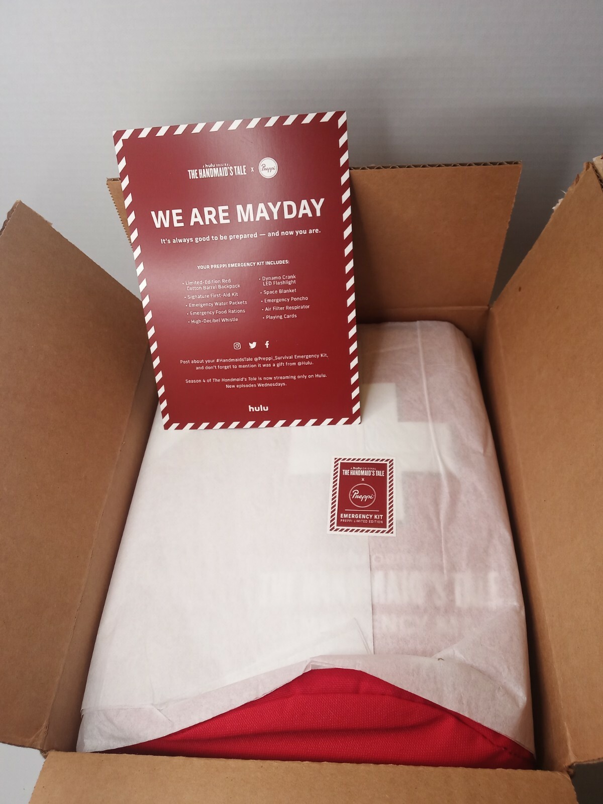 NEW The Handmaid’s Tale Emergency Kit by Preppi Hulu Limited Ed We are Mayday