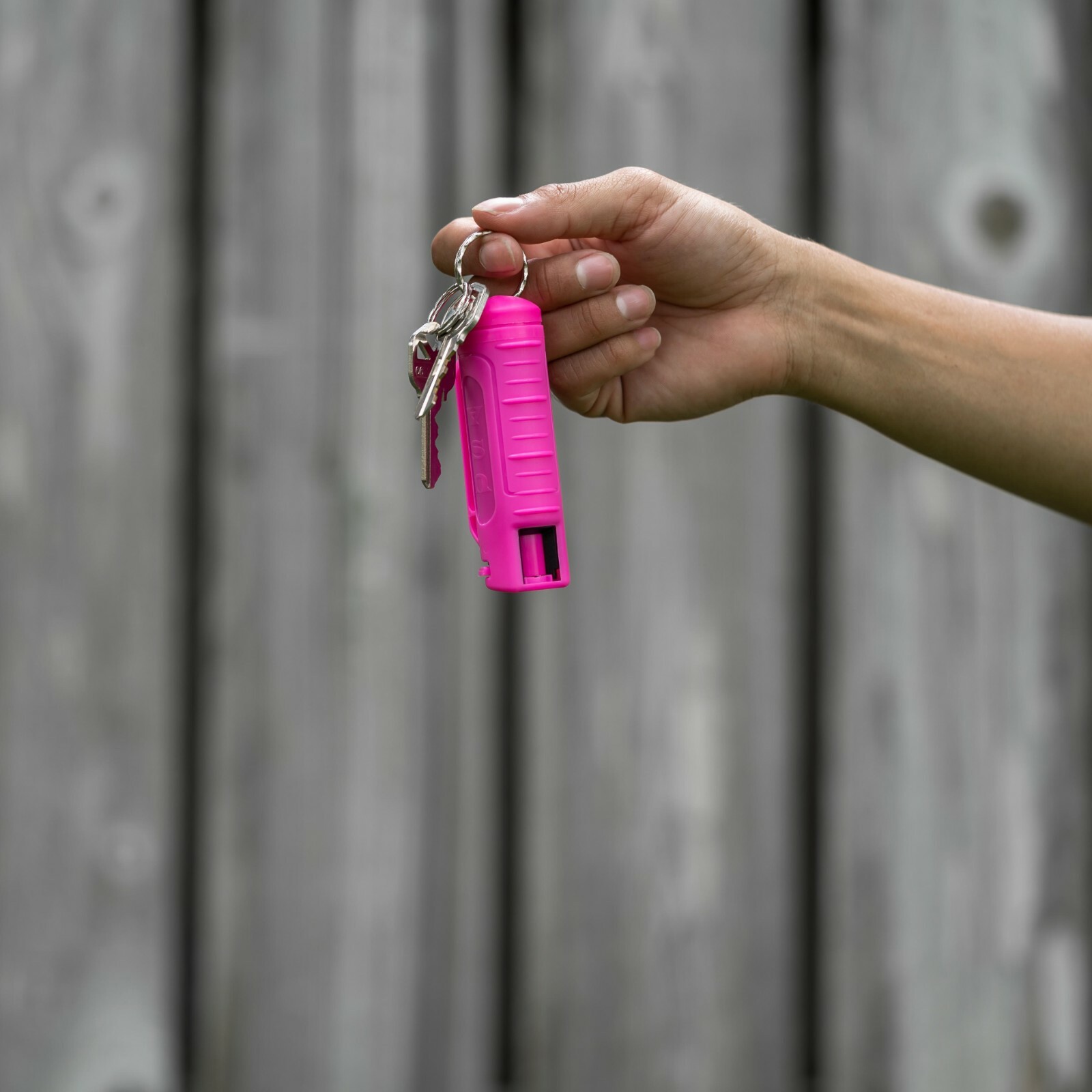 Pepper Spray Hot Pink Keychain .50 ounce Injection Molded Self Defense Safety OC
