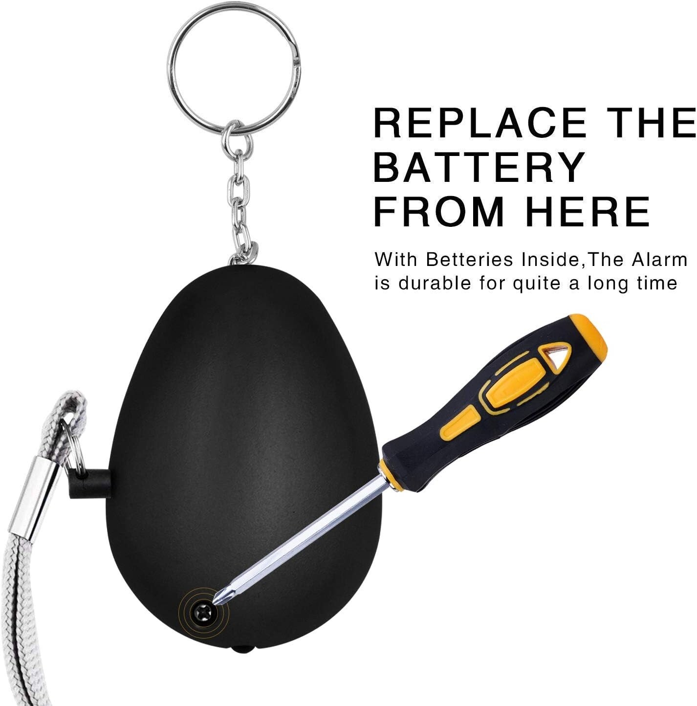 6Pack Safe Sound Personal Alarm Keychain 140DB with LED Light for Women Children