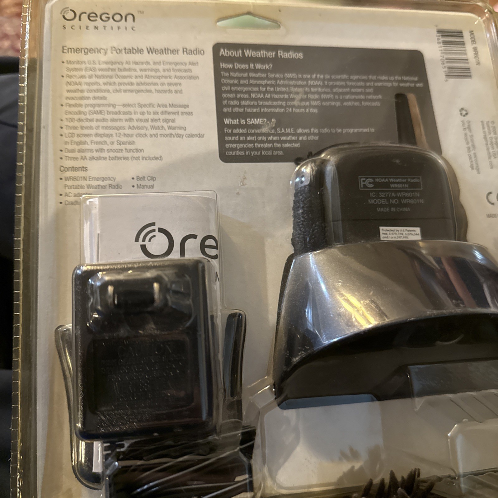 Oregon Scientific Emergency Portable Weather Radio WR601N NOAA All Hazards – New