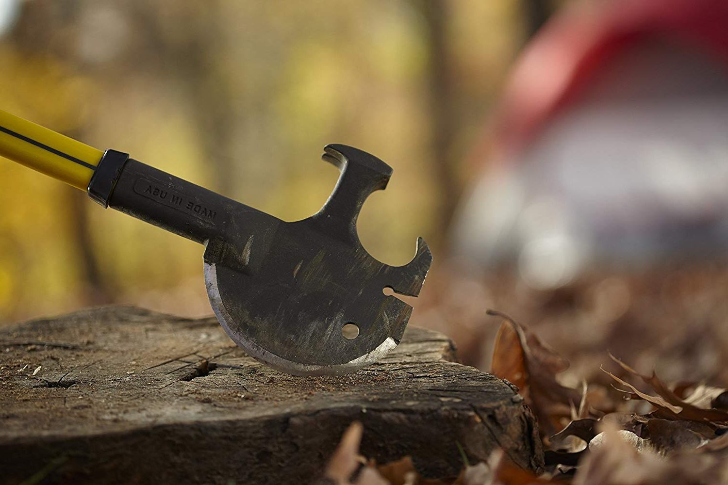 Camping Steel Multitool Emergency Survival Gear Hiking Axe Hammer Pry Bar USMade