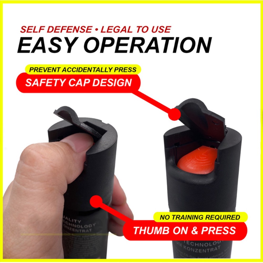 1/2/3/4/5 Pack Prosecure Pepper Spray 0.68oz Self Defense Safety Lock Security