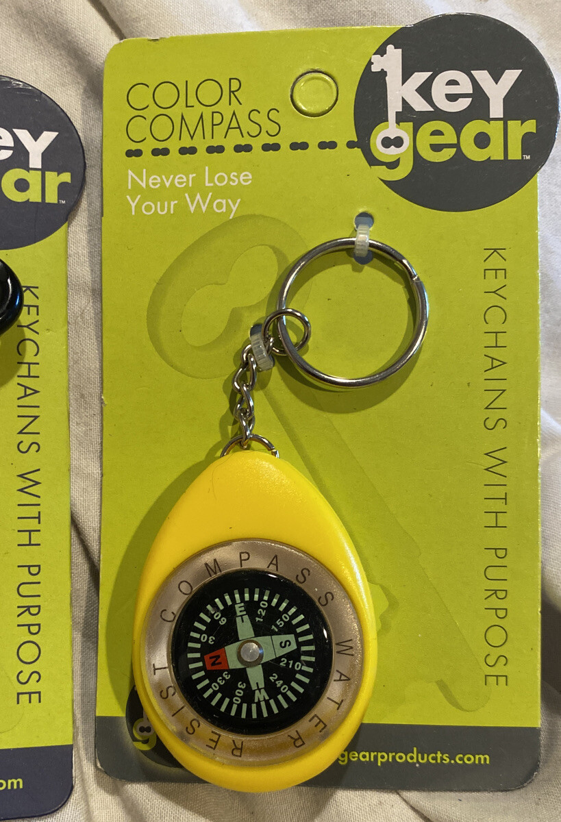 PARACORD w/ Carabiner & Compass Keychain Set by KeyGear Emergency Survival 2-pcs
