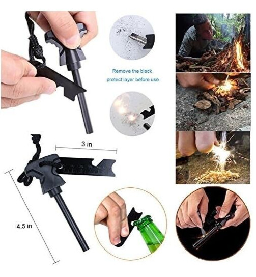 Survival Kit Emergency Tactical Defense Equipment Outdoor Camping Tools 11 in 1