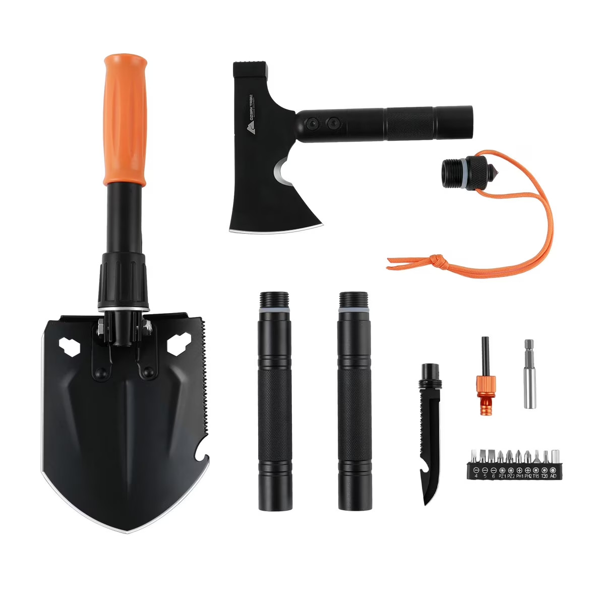 Ozark Trail 17 PC Outdoor Survival Deluxe Kit with Flashlight, Knife, Fire Start