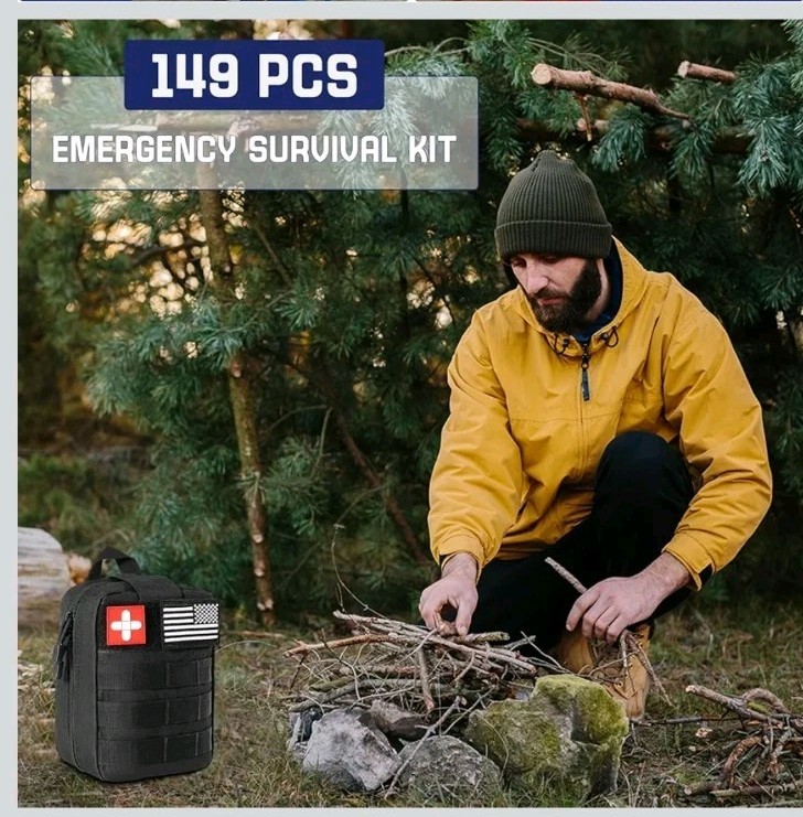 Survival Kits, 149Pcs Survival Gear First Aid Kit IFAK with Molle System
