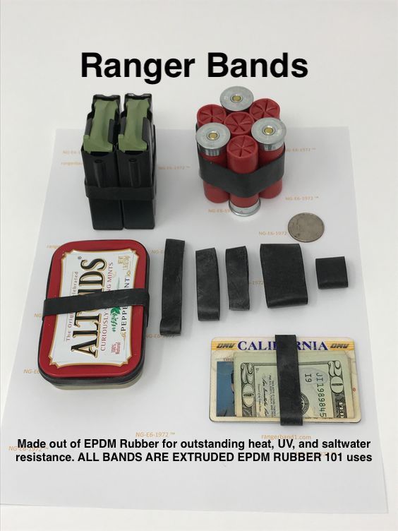 Ranger Bands® 48 Mixed Heavy Duty EPDM Rubber Tactical Bands Survival Gear USA