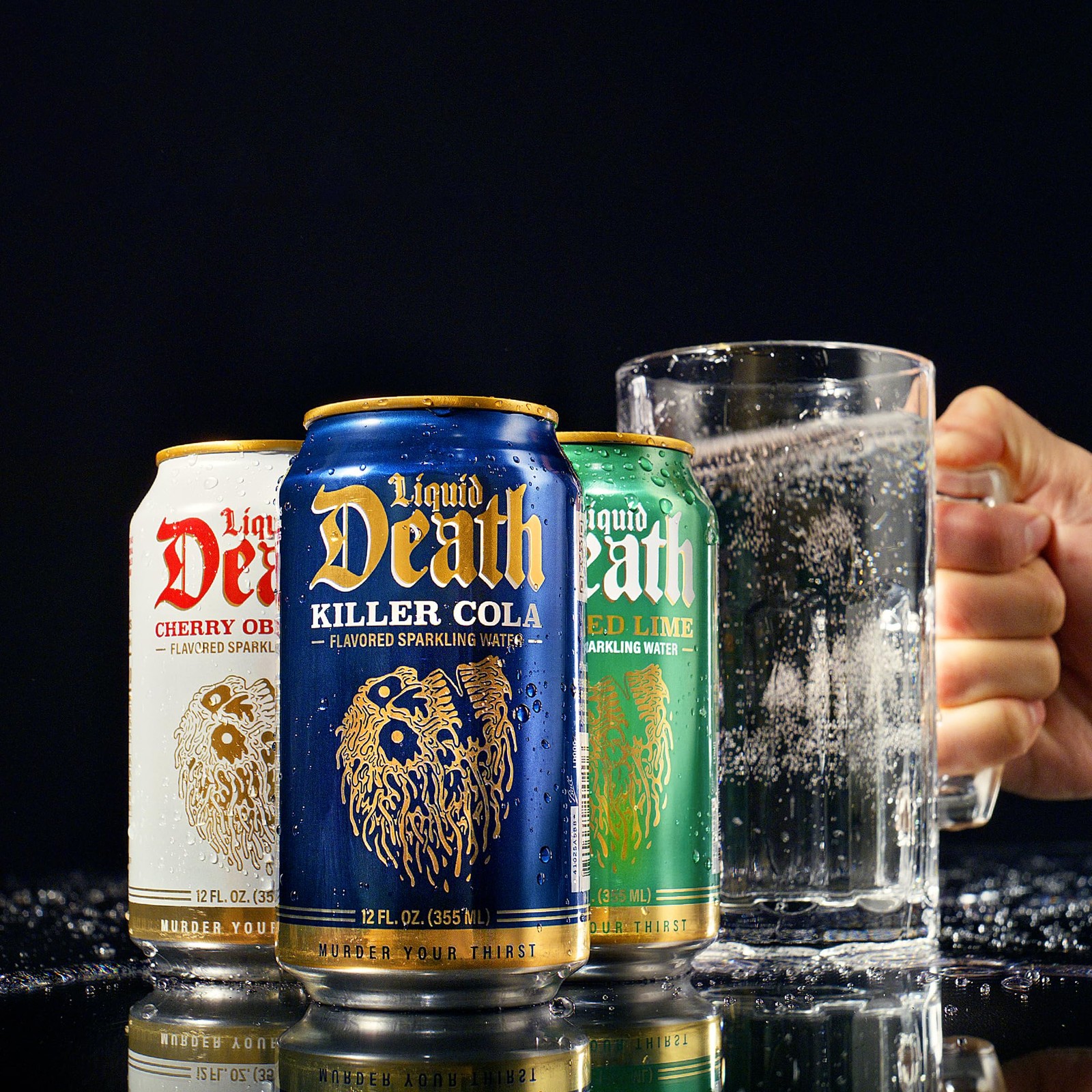 Soda-Flavored Sparkling Water – Cherry Obituary, Less Sugar*, Huge Flavor, No…