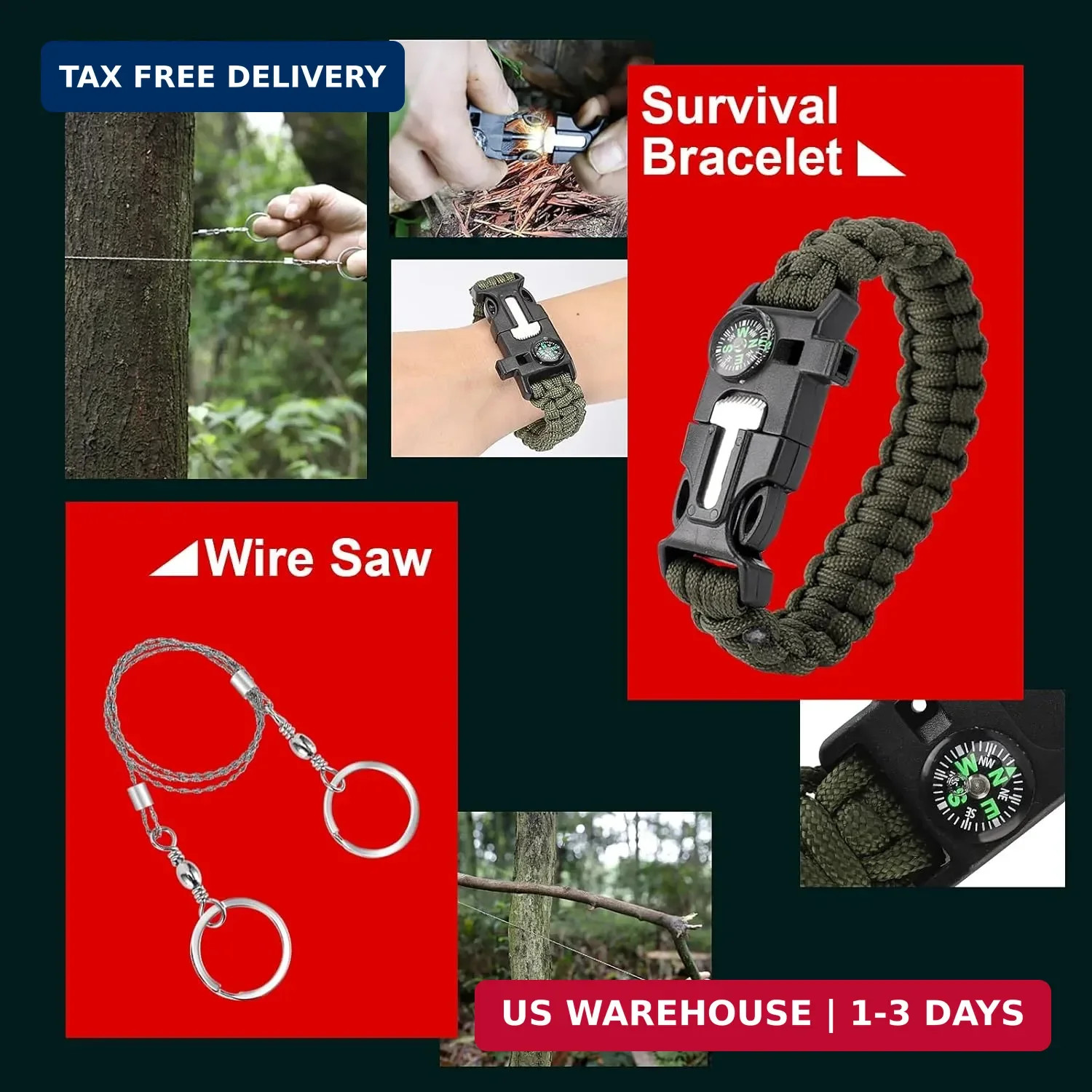 116-in-1 Survival Kit Emergency Gear Equipment Mens Gift Father’s Day Gift Dad