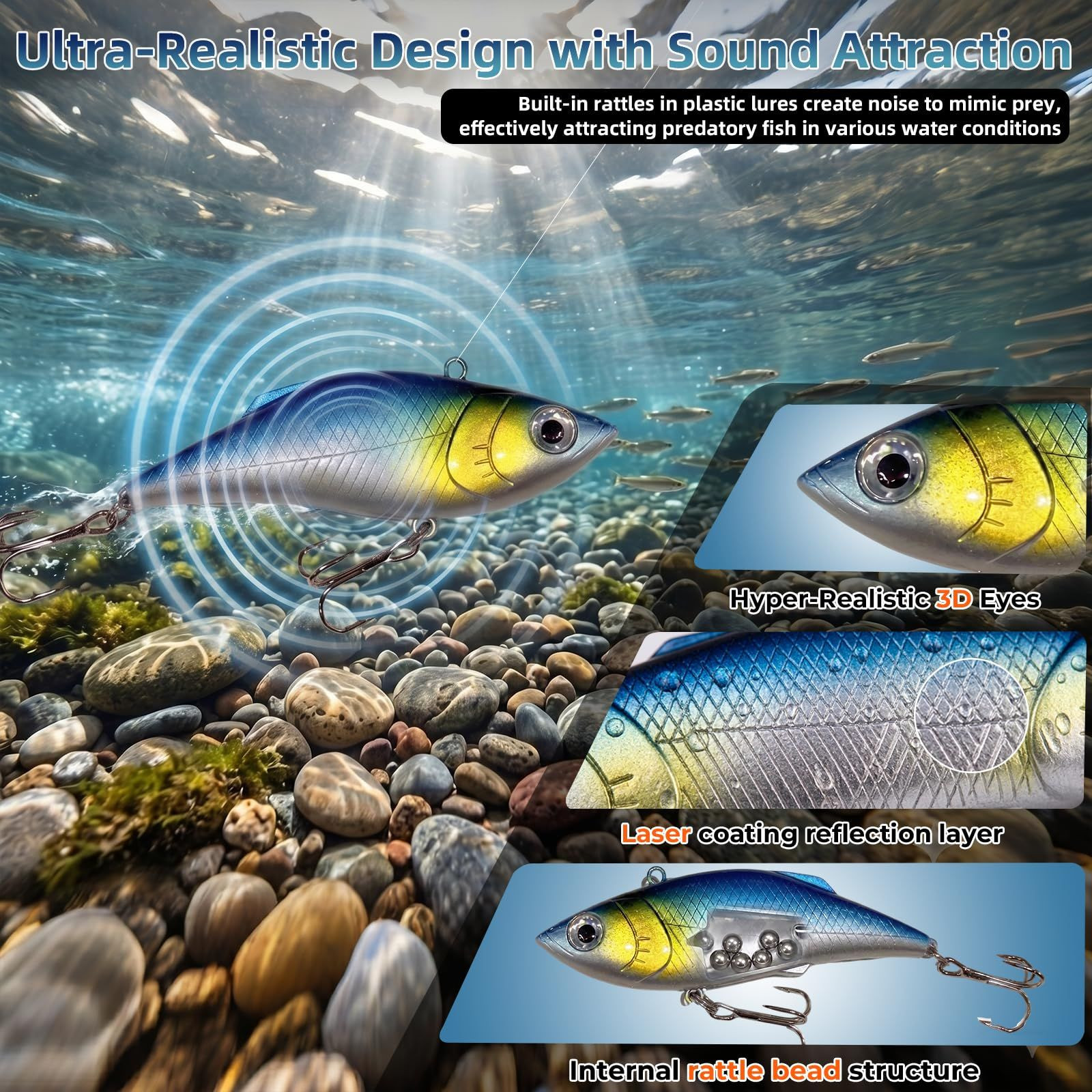 Fishing Lures – Kit Included 193Pcs 193Pcs-Orange, Colourful