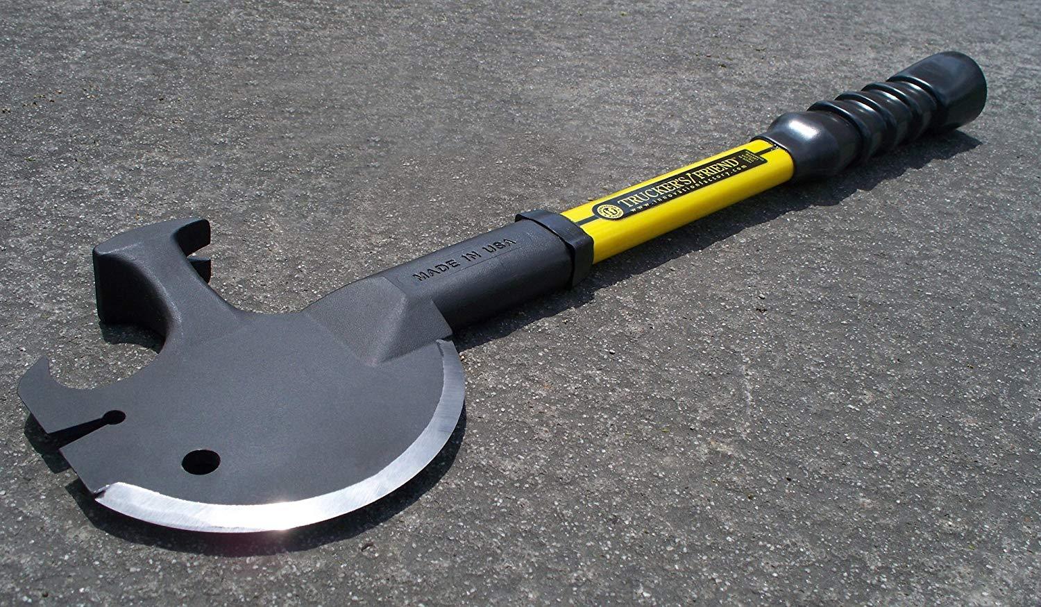 Camping Steel Multitool Emergency Survival Gear Hiking Axe Hammer Pry Bar USMade