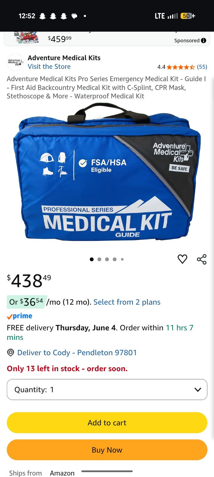 Adventure Medical Kit Pro Series Emergency Medical Kit