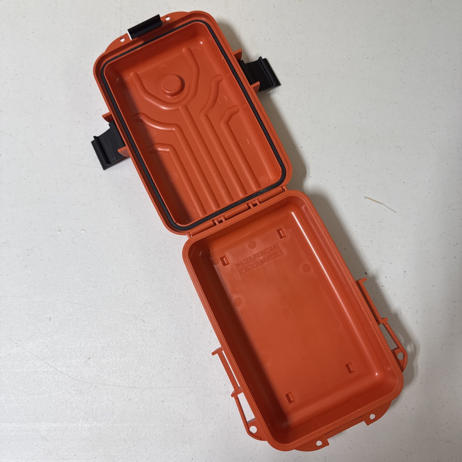 Survivor Dry Box Orange with O-Ring Seal Built in Compass Travel Camping Fishing