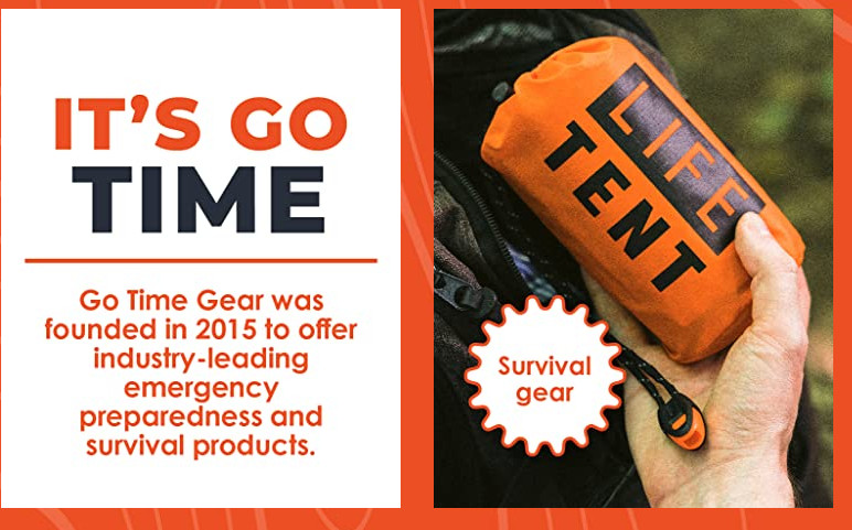 Go Time Gear LifeBivy Emergency Equipment: Sleeping Bag Paracord Whistle