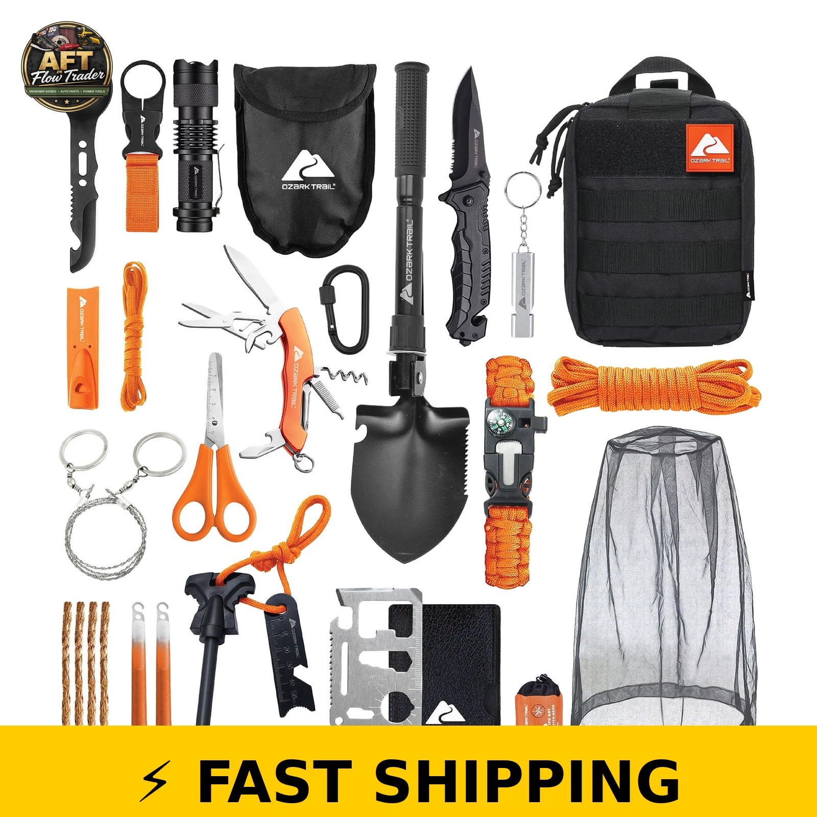 Ozark Trail Deluxe Outdoor Survival Kit – 21 Essential Pieces