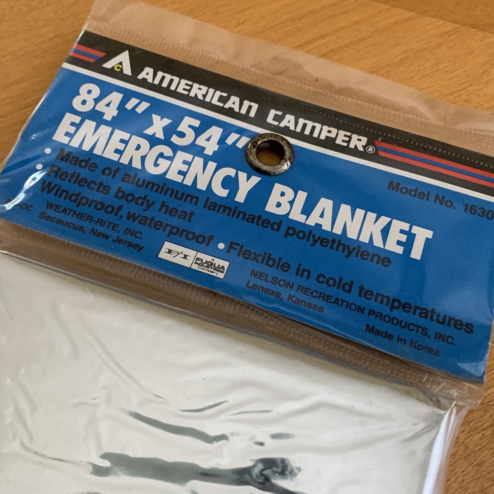 American Camper Emergency Blanket 84”x54” Silver Windproof Waterproof Survival